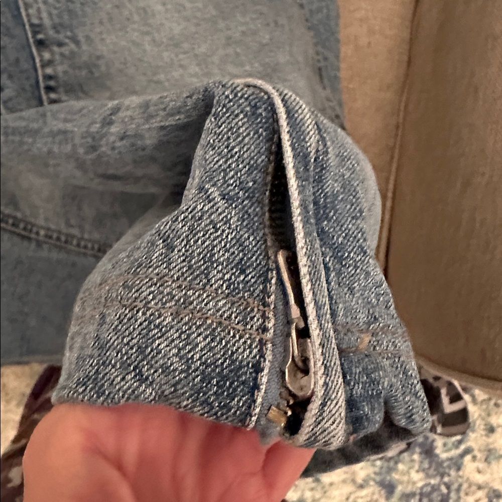 We The Free Free People Wide Leg Cargo Style Zippers & Pockets Design - Picture 8 of 8